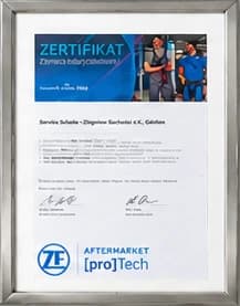 Zertifikat von ZF Aftermarket [pro]Tech
