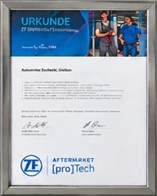 Schulungsurkunde von ZF Aftermarket [pro]Tech