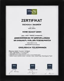 Zertifikat zu Einstellungen im Anhänger- und Aufliegerbereich