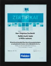 Schulungszertifikat von Haldex
